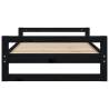 Stylish Dog Bed in Black - Solid Pine Wood | HipoMarket