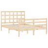 Solid Wood Bed Frame with Headboard 120x200 cm | HipoMarket