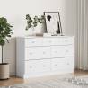 Chest of Drawers ALTA White 112x35x73 cm Solid Wood Pine Colour white Quantity in Package 1 