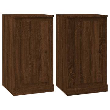 Stylish Brown Oak Sideboards - 2 pcs, Engineered Wood | Hipomarket