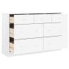 ALTA White Chest of Drawers - Solid Pine Wood 112x35x73 cm