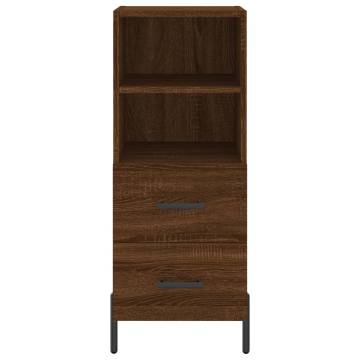 Stylish Highboard in Brown Oak | 34.5x34x180 cm | Hipomarket