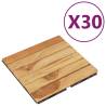 Decking Tiles 30 pcs 30x30 cm Solid Teak Wood - Durable & Stylish