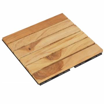 Decking Tiles 30 pcs 30x30 cm Solid Teak Wood - Durable & Stylish