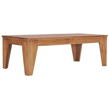 Solid Teak Wood Coffee Table - 120x60x40 cm | HipoMarket