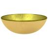 Stylish Gold Tempered Glass Basin 35x12 cm | Hipomarket UK