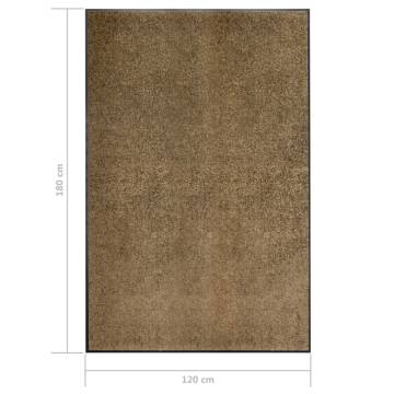 Washable Brown Doormat 120x180 cm | Durable & Non-Slip