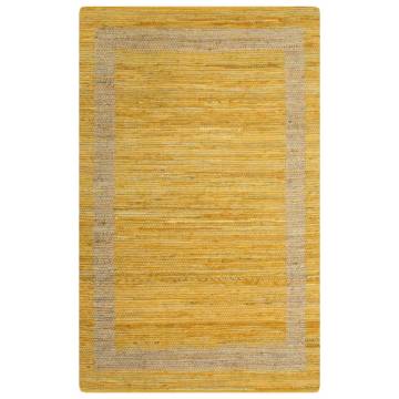 Handmade Jute Rug Yellow 120x180 cm | Hipomarket