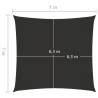 Sunshade Sail Oxford Fabric 7x7m - Anthracite | HipoMarket