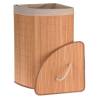 Bathroom Solutions Corner Laundry Basket - Bamboo Design