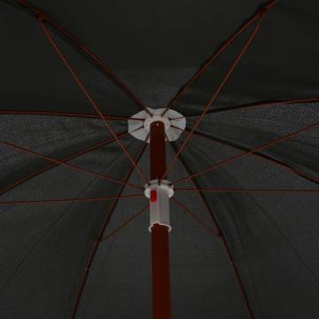 240 cm Anthracite Parasol with Steel Pole | Hipomarket