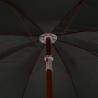 240 cm Anthracite Parasol with Steel Pole | Hipomarket