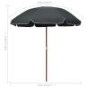 240 cm Anthracite Parasol with Steel Pole | Hipomarket