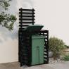 Wheelie Bin Storage Black - Durable Solid Wood Pine