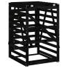 Wheelie Bin Storage Black - Durable Solid Wood Pine