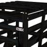 Wheelie Bin Storage Black - Durable Solid Wood Pine