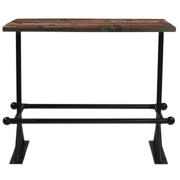 7 Piece Solid Reclaimed Wood Bar Set - Industrial Charm