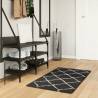 Shaggy Rug High Pile Modern Black and Cream 60x110 cm Colour black and cream Size 60 x 110 cm 