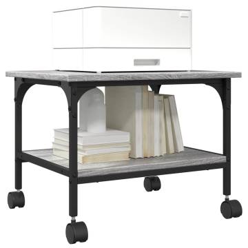 2-Tier Printer Stand Grey Sonoma - Organise Your Workspace