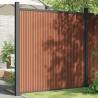 Fence Panel WPC Brown 173x186 cm Colour brown Size 173 x 186 cm Quantity in Package 1 