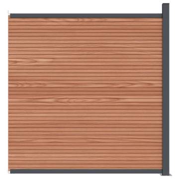 WPC Brown Fence Panel 173x186 cm | Durable & Easy Install