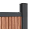 WPC Brown Fence Panel 173x186 cm | Durable & Easy Install