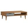 MOLDE Brown Coffee Table | Solid Pine Wood | 100x55x31 cm