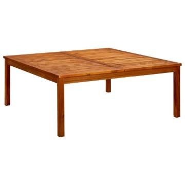 Garden Coffee Table 110x110 cm - Solid Acacia Wood | HipoMarket