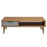 MOLDE Brown Coffee Table | Solid Pine Wood | 100x55x31 cm