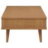 MOLDE Brown Coffee Table | Solid Pine Wood | 100x55x31 cm