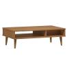 MOLDE Brown Coffee Table | Solid Pine Wood | 100x55x31 cm