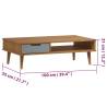 MOLDE Brown Coffee Table | Solid Pine Wood | 100x55x31 cm