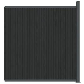 WPC Grey Fence Panel 173x186 cm - Durable Garden Barrier