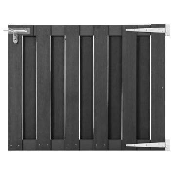 Garden Gate WPC 100x80 cm Grey - Durable and Secure Entry