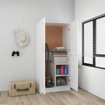 Stylish White Wardrobe - 82.5x51.5x180 cm Engineered Wood