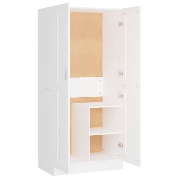 Stylish White Wardrobe - 82.5x51.5x180 cm Engineered Wood