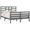 Grey Solid Wood Bed Frame 140x190 cm | Hipo Market