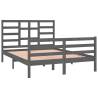 Grey Solid Wood Bed Frame 140x190 cm | Hipo Market