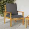 Garden Sofa Chair 2pcs with Cushion Solid Wood Acacia Colour brown and grey Quantity in Package 1 Model chair 