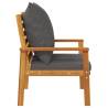 Garden Sofa Chair Set: 2pcs Acacia Wood with Cushions