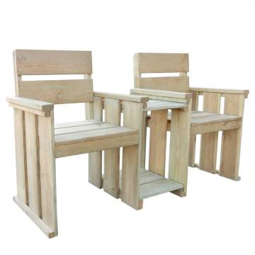 2 Seater Garden Bench - Impregnated Pinewood 150 cm