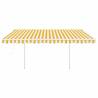 Manual Retractable Awning 4x3.5m - Yellow & White | Hipo Market