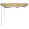 Manual Retractable Awning 4x3.5m - Yellow & White | Hipo Market