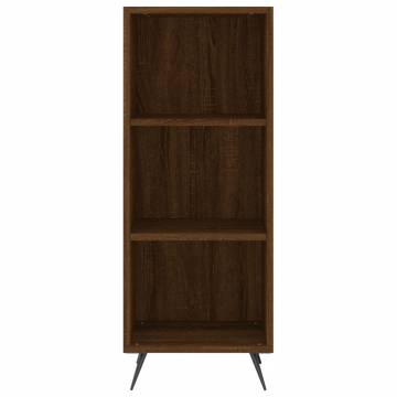 Elegant Highboard Brown Oak - 34.5x34x180 cm Engineered Wood