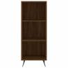 Elegant Highboard Brown Oak - 34.5x34x180 cm Engineered Wood