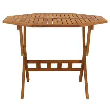 Folding Garden Table 90x75 cm - Solid Acacia Wood | HipoMarket