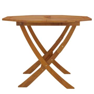 Folding Garden Table 90x75 cm - Solid Acacia Wood | HipoMarket