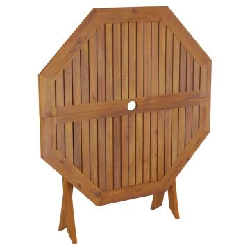 Folding Garden Table 90x75 cm - Solid Acacia Wood | HipoMarket