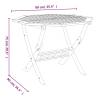 Folding Garden Table 90x75 cm - Solid Acacia Wood | HipoMarket