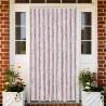 Fly Curtain Silver Grey and Pink 100x200 cm Chenille Colour grey and pink Size 100 x 200 cm 